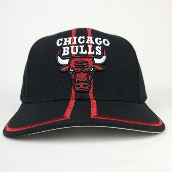 Chicago Bulls Mitchell & Ness Strapback Hat 3D Logo '98 NBA Draft BlackCap NWT - Picture 2 of 7